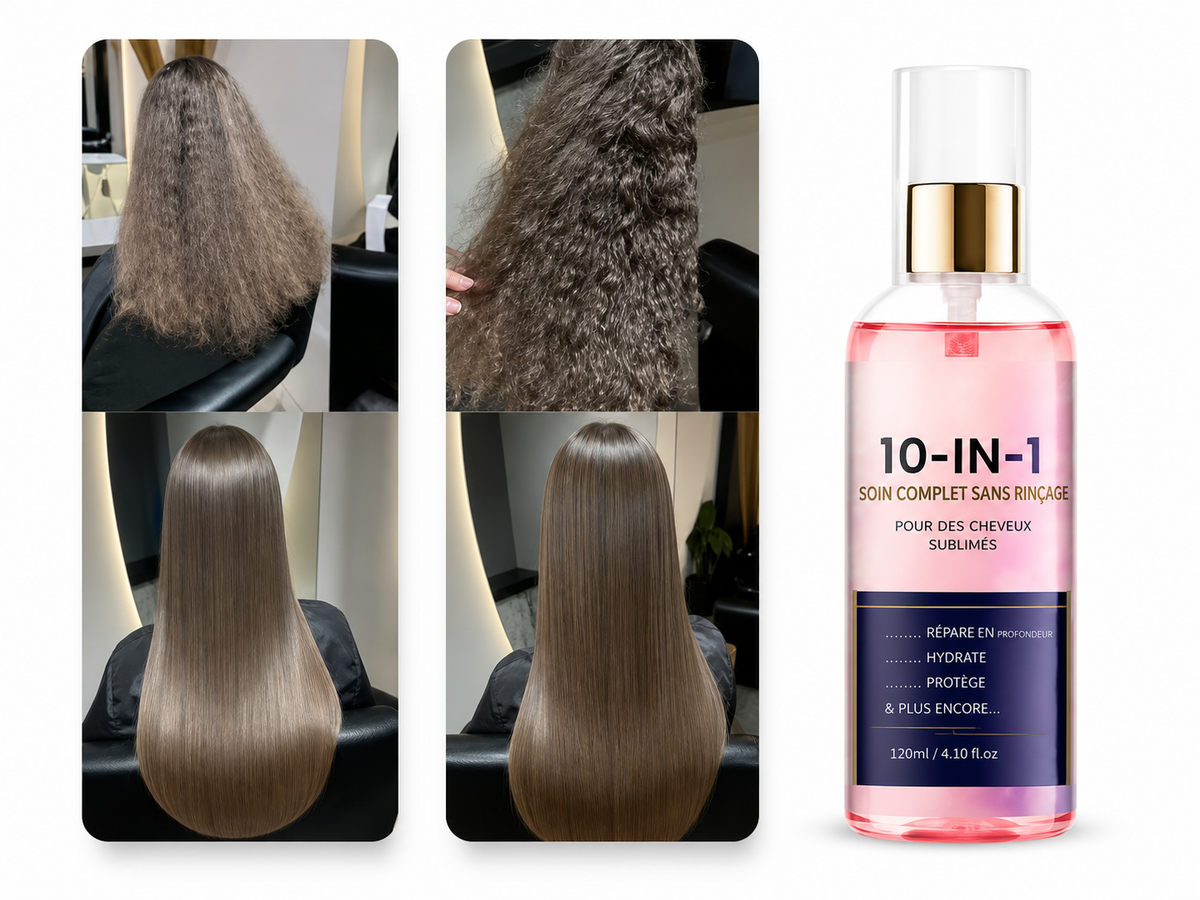 Spray Capillaire Sans Rinçage – Hydratant, Lissant & Coiffant