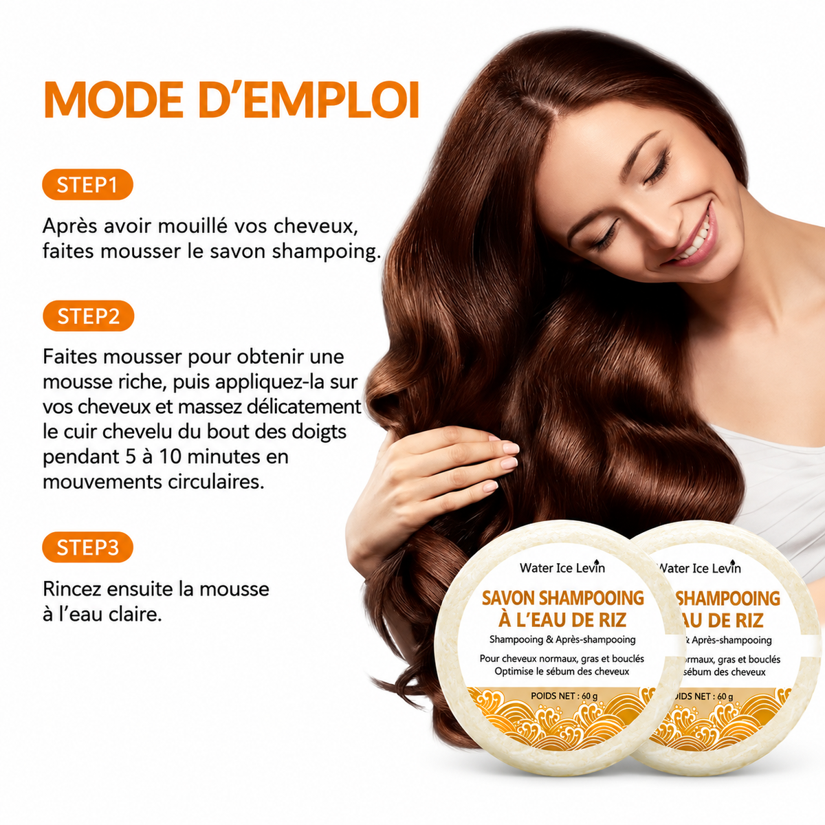 Savon Solide Bio au Riz & Protéines – Soin Revitalisant Sans Huile
