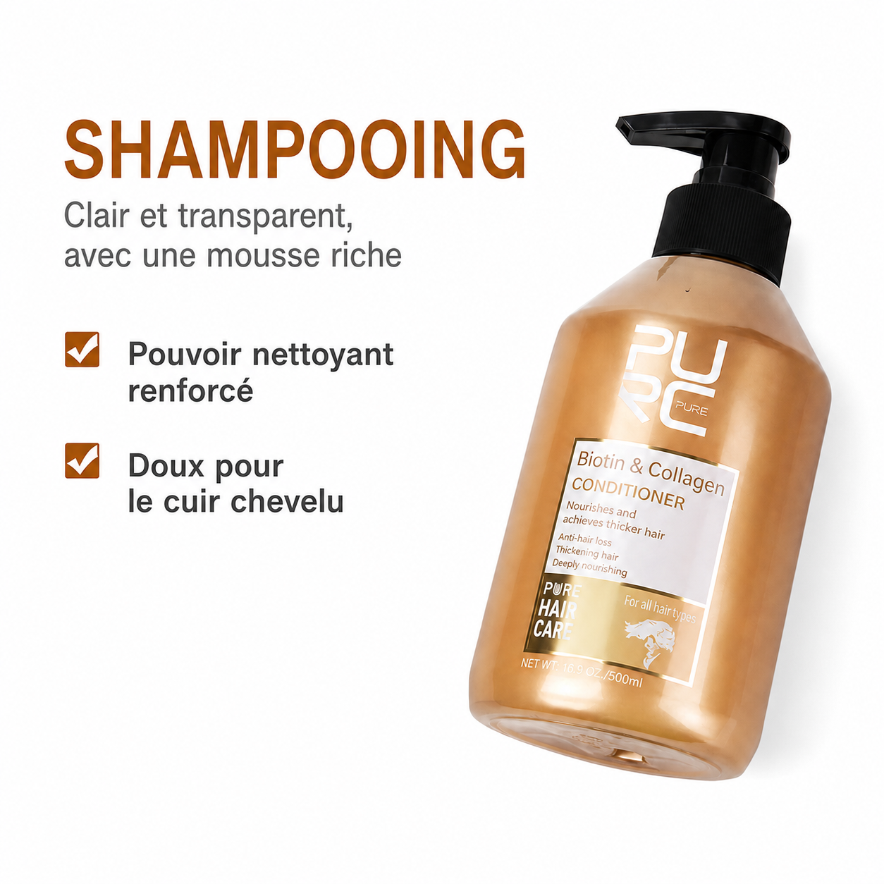 Soin Réparateur Cheveux Kératine & Huile d’Argan – Shampoing Sans Sulfate Lissant