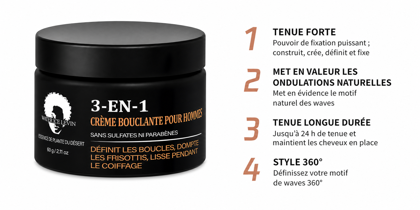 Crème Bouclante Cheveux Frisés – Définition & Anti-Frisottis Sans Sulfates (mixte)