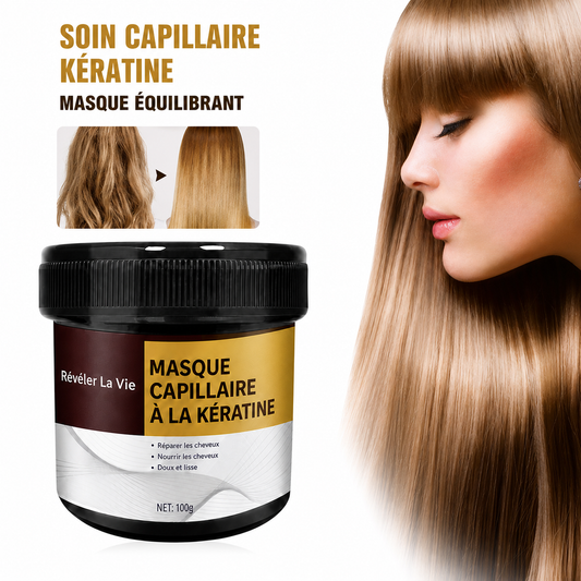 Masque capillaire kératine cheveux frisés – Lissage & nutrition intense | Femmes 18-69 ans