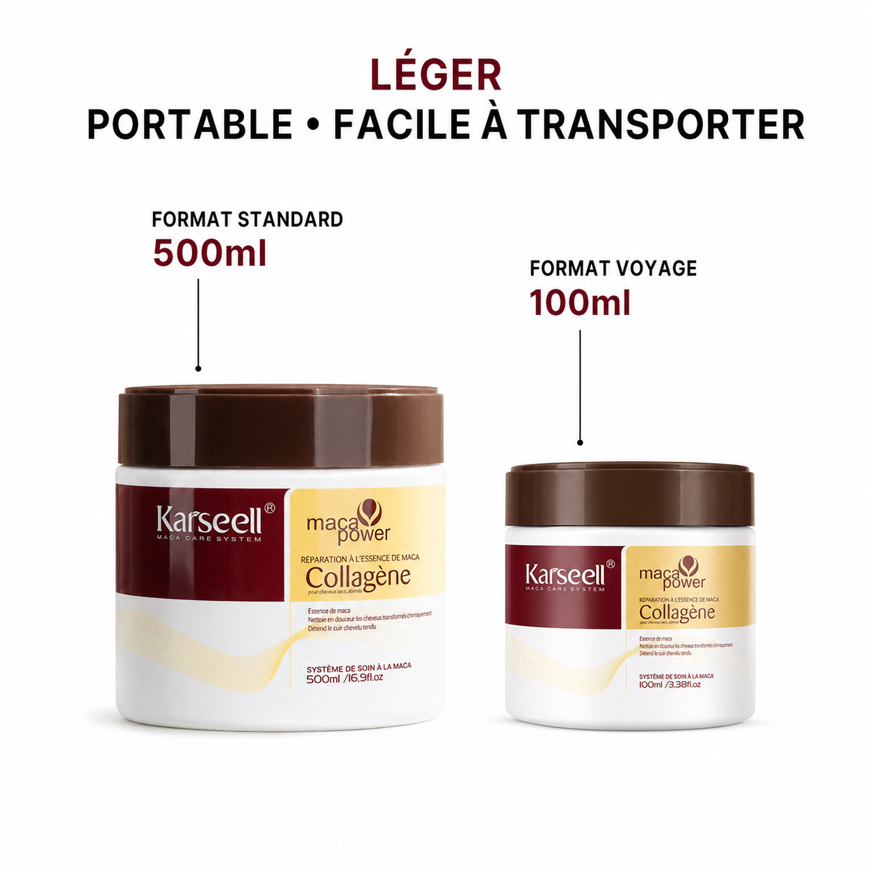 Masque Capillaire Collagène à l’Huile d’Argan – Soin Profond Cheveux Secs et Abîmés
