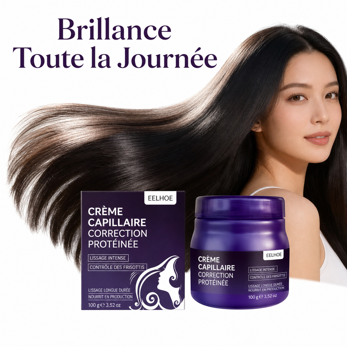 Crème Capillaire Protéinée Lissante – Anti-Frisottis