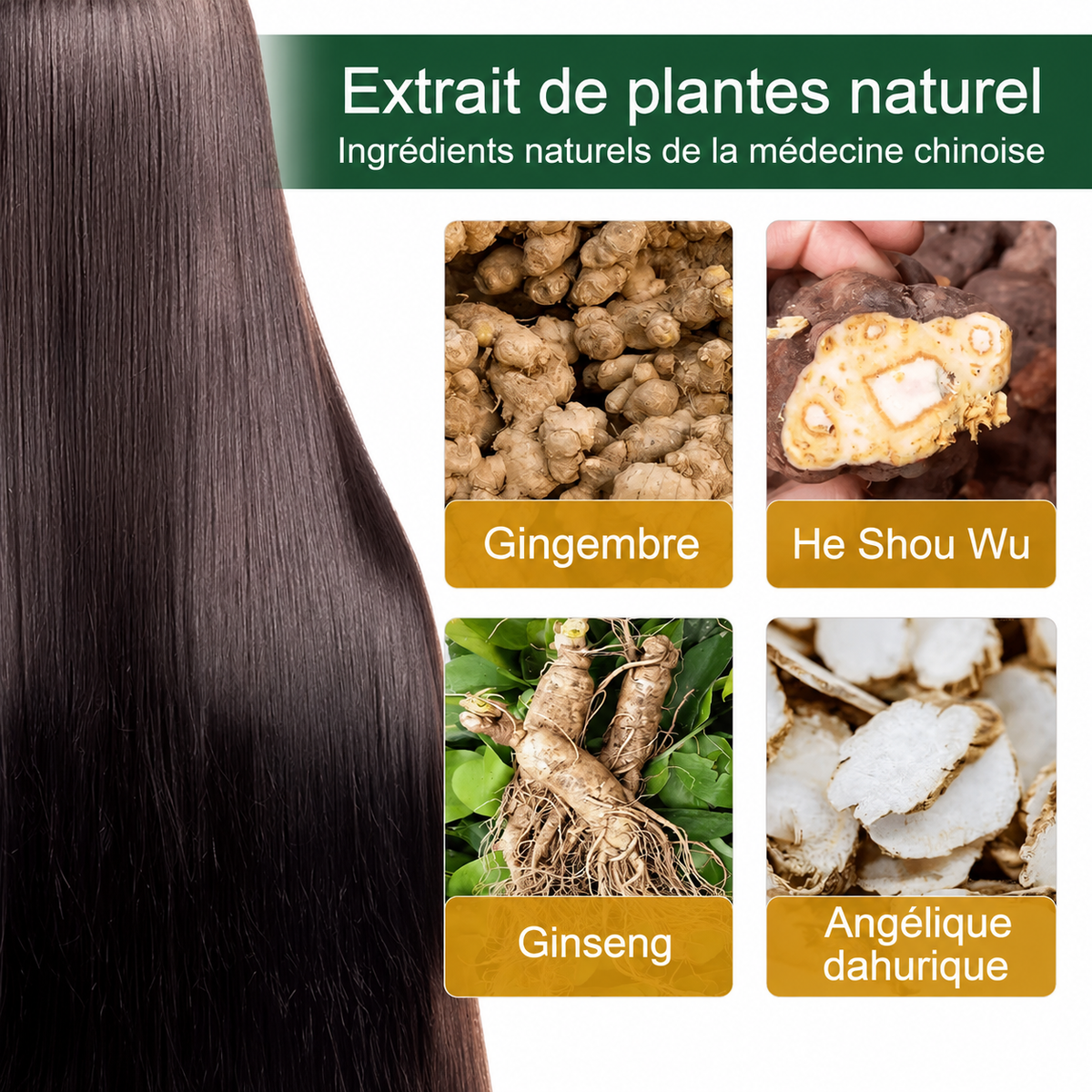 Crème capillaire au gingembre naturel - Soin lissant et stimulant