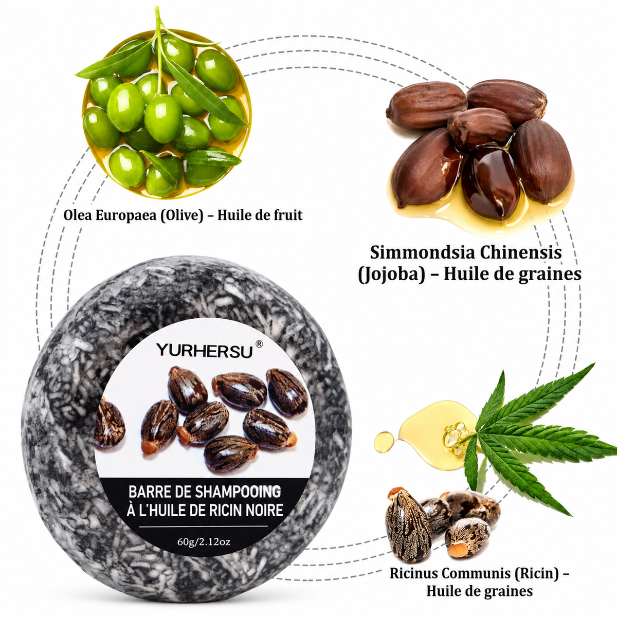Shampooing & Revitalisant Ricin Noir Fortifiant – Extrait Pur, Nutrition & Soin
