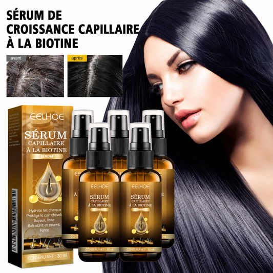 Sérum Capillaire Biotine Fortifiant – Spray Nourrissant Réparateur Cheveux Frisés