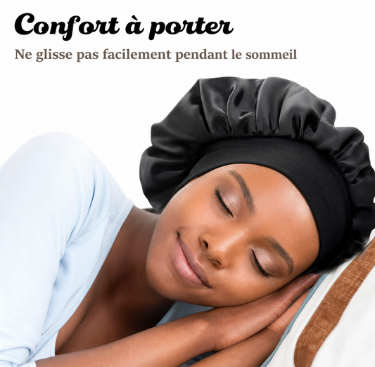 Bonnet Satin Effet Soie Cheveux – Protection Nuit