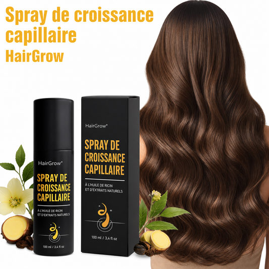 Spray Croissance Cheveux Gingembre & Café – Anti-Chute Sans Rinçage