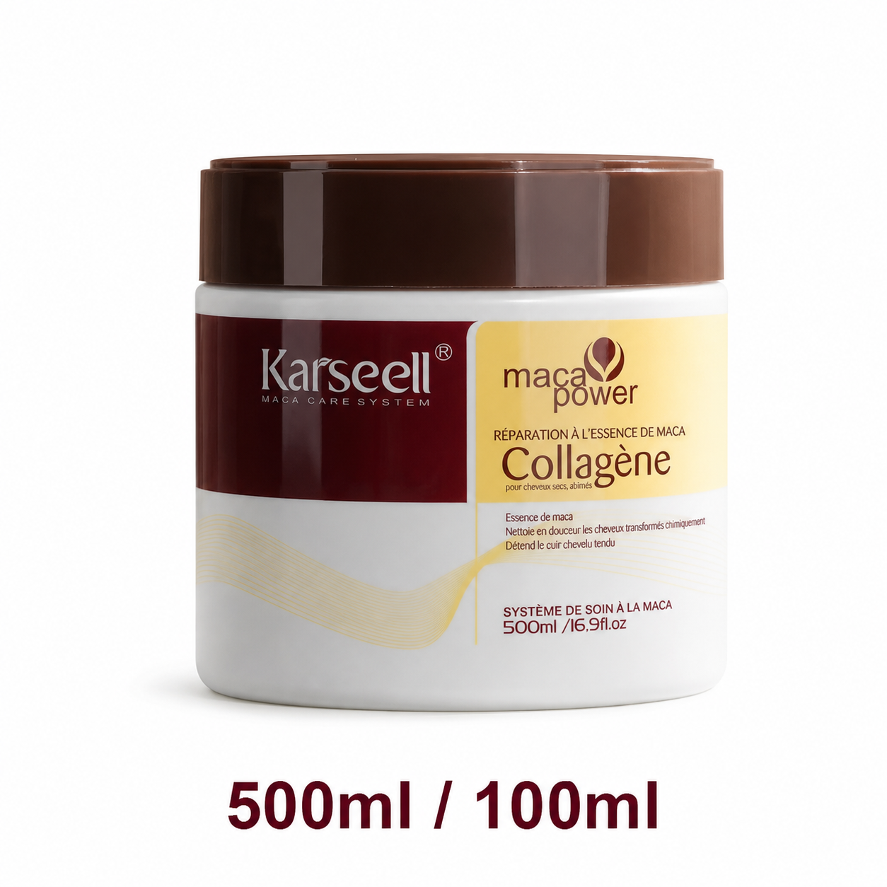 Masque Capillaire Collagène à l’Huile d’Argan – Soin Profond Cheveux Secs et Abîmés
