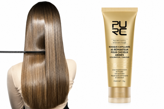 Masque Capillaire Lissant – Kératine & Cheveux Abîmés