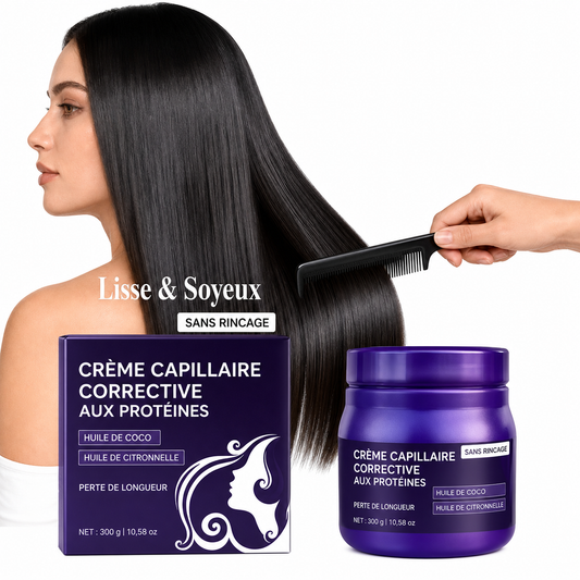 Crème Capillaire Protéinée Lissante – Anti-Frisottis