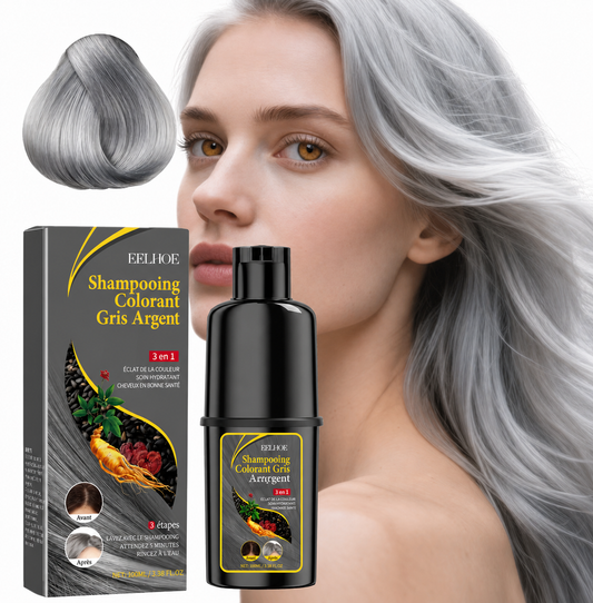 Shampoing Colorant Gris Argenté – Boucles Sublimées