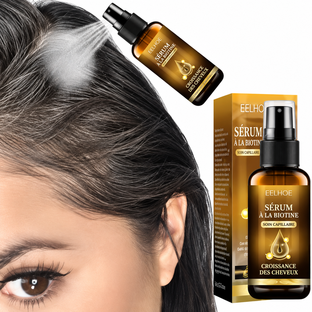 Spray Cheveux à la Biotine Anti-Chute – Réparation Cuir Chevelu & Densité