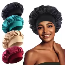 Bonnet Satin Effet Soie Cheveux – Protection Nuit
